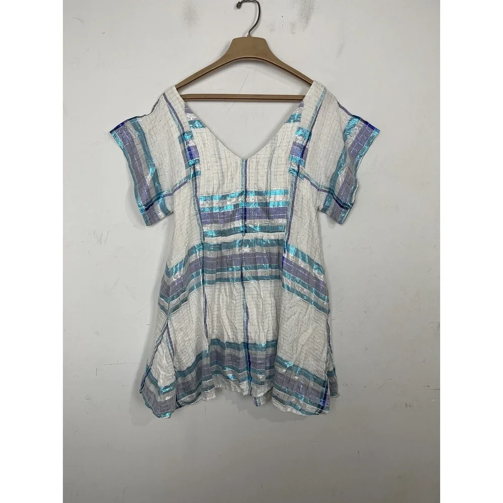 Free People Womens Shirt‎ XS Beachy Mermaid Coastal Fairy Boho Festival